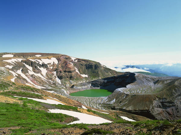 Zao Okama crater lake